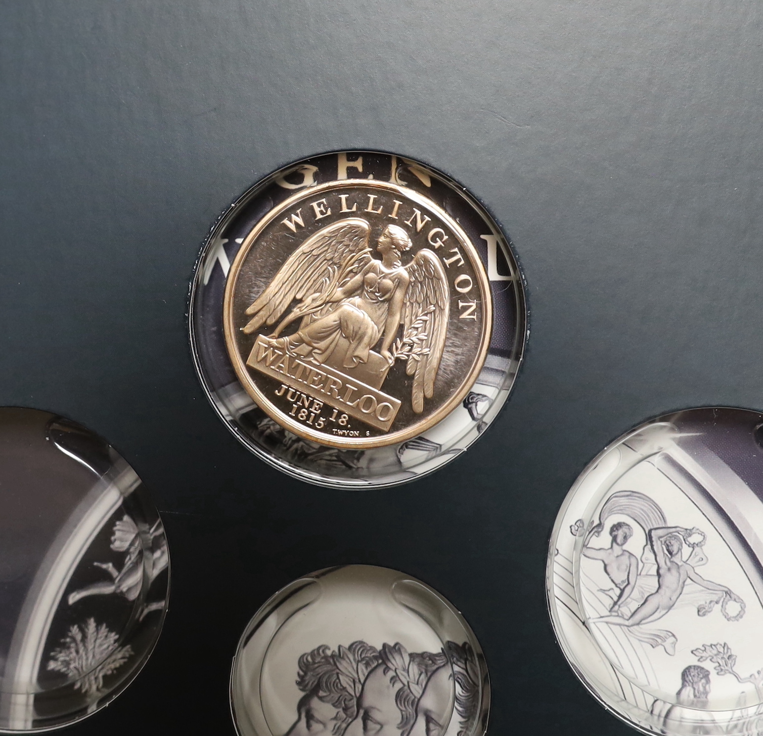 QEII coins, mint Edward VIII strike pattern set of 6 coins, Tristan da Cunha crowns x 4, 2015, Battle of Waterloo, A War to End all Wars, Their finest Hour, Queen's 90th Birthday 2016 collection 6 coins, Princess Diana,